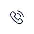 Simple black phone handset icon with two curved lines indicating a call or communication.